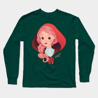 Pink Haired Little Red Long Sleeve T-Shirt